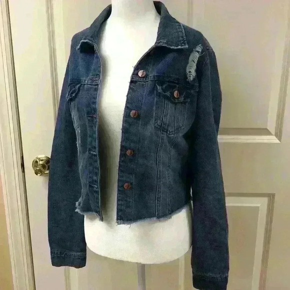 Ci Sono Jackets & Blazers - CI SONO Cropped Denim Jacket